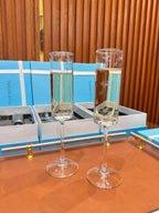 Tiffany & Co. Whiskey Glass Set – First Copy Butterfly Etched Pair