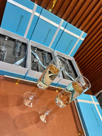 Tiffany & Co. Whiskey Glass Set – First Copy Butterfly Etched Pair