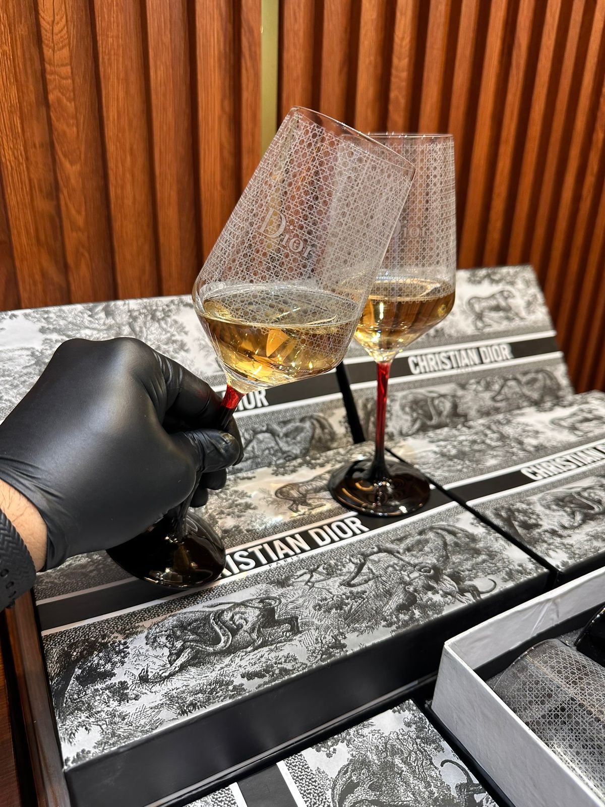 Dior Whiskey Glass Set – First Copy Etched Crystal Pair