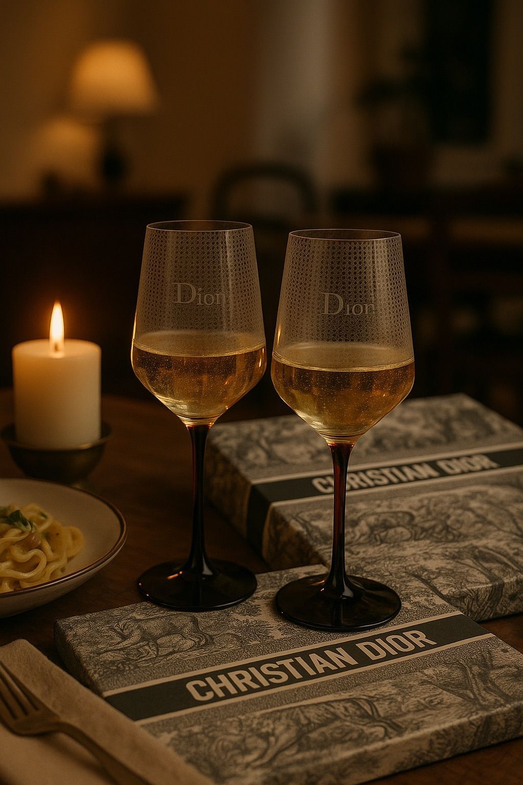 Dior Whiskey Glass Set – First Copy Etched Crystal Pair