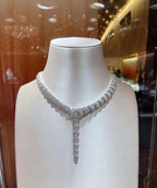 Replica BVLGARI Diamond Snake Choker Necklace for Women