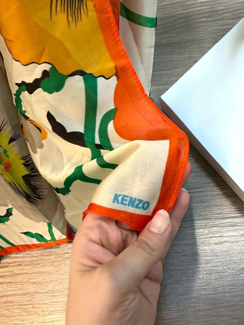 Floral Print Silk Scarf – First Copy Elegant Wrap Kenzo