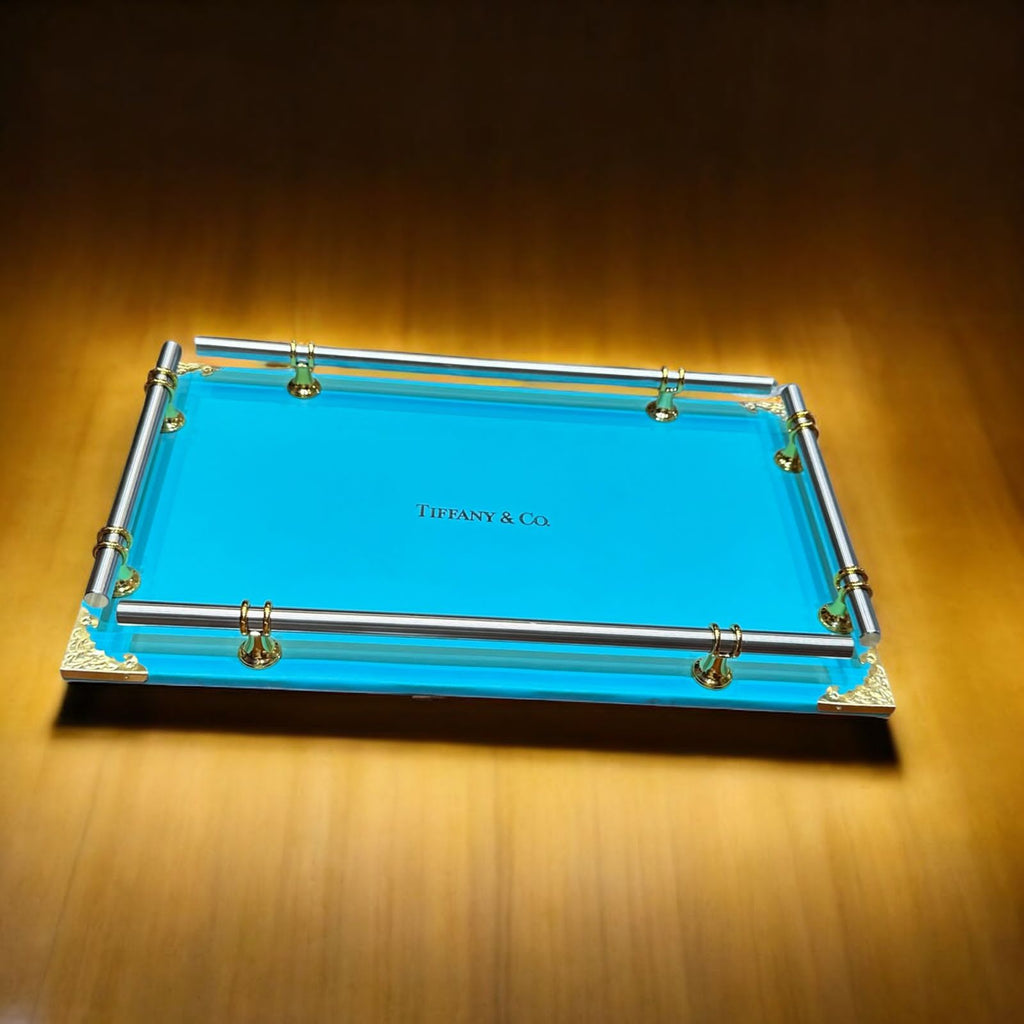 Replica Tifany & Co. Serving Tray – Luxury Blue Acrylic