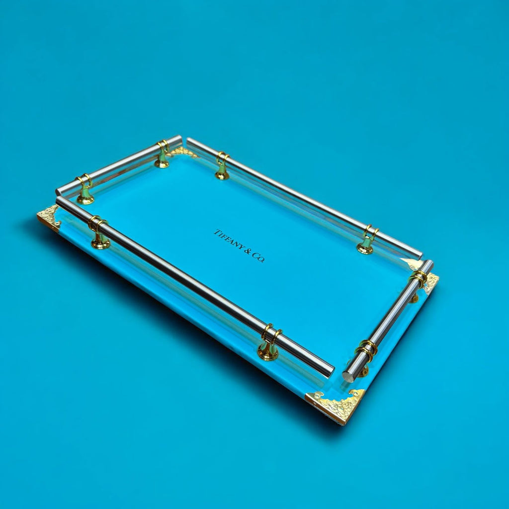 Replica Tifany & Co. Serving Tray – Luxury Blue Acrylic