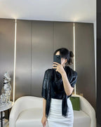 Luxury Black Monogram Shawl – Premium Fashion Edition