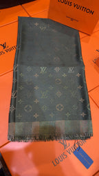 Luxury Multitone Designer Monogram Shawl – Premium LV-Inspired Winter Wrap