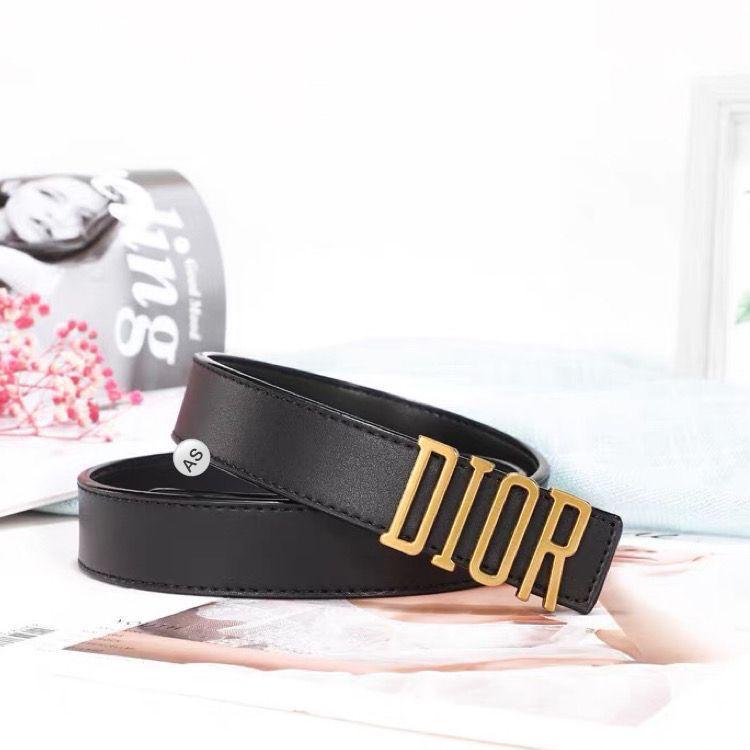 Premium Gold Letter Buckle Leather Belt