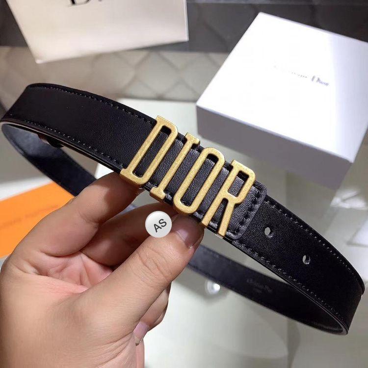 Premium Gold Letter Buckle Leather Belt
