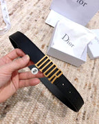 Premium Gold Letter Buckle Leather Belt