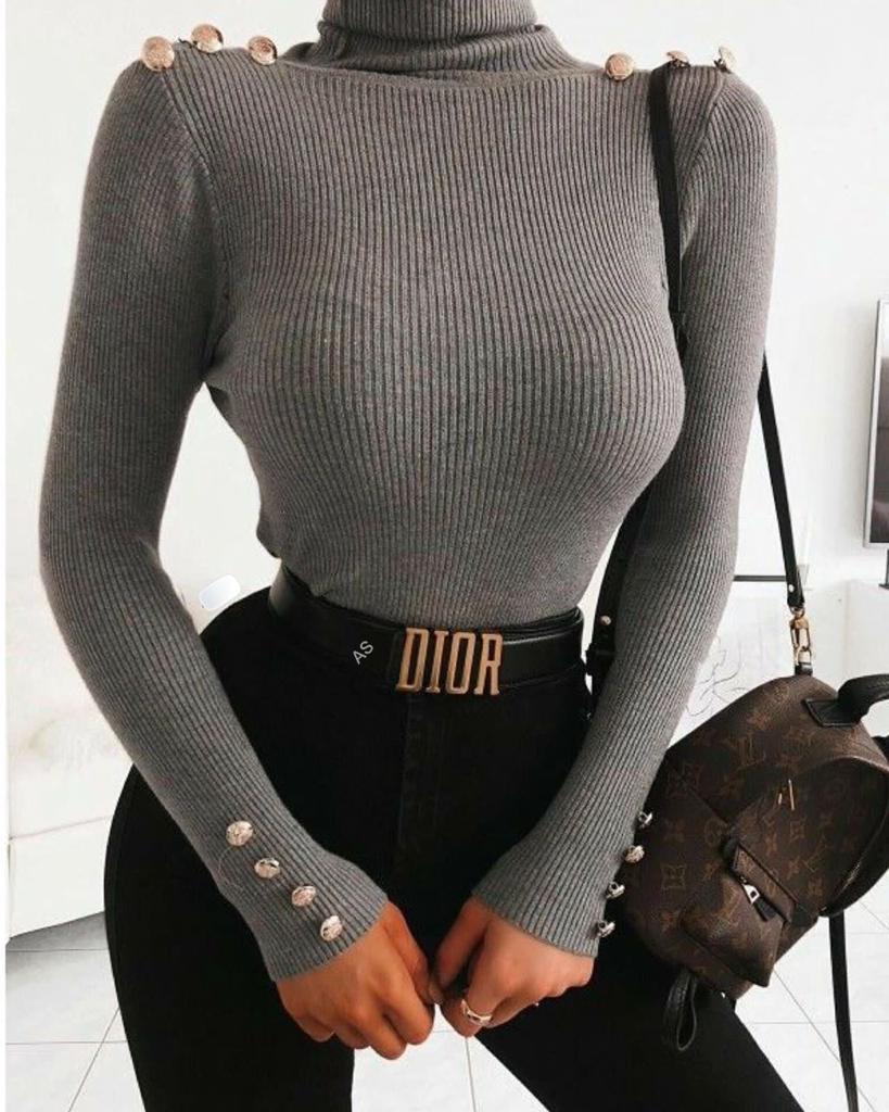 Premium Gold Letter Buckle Leather Belt