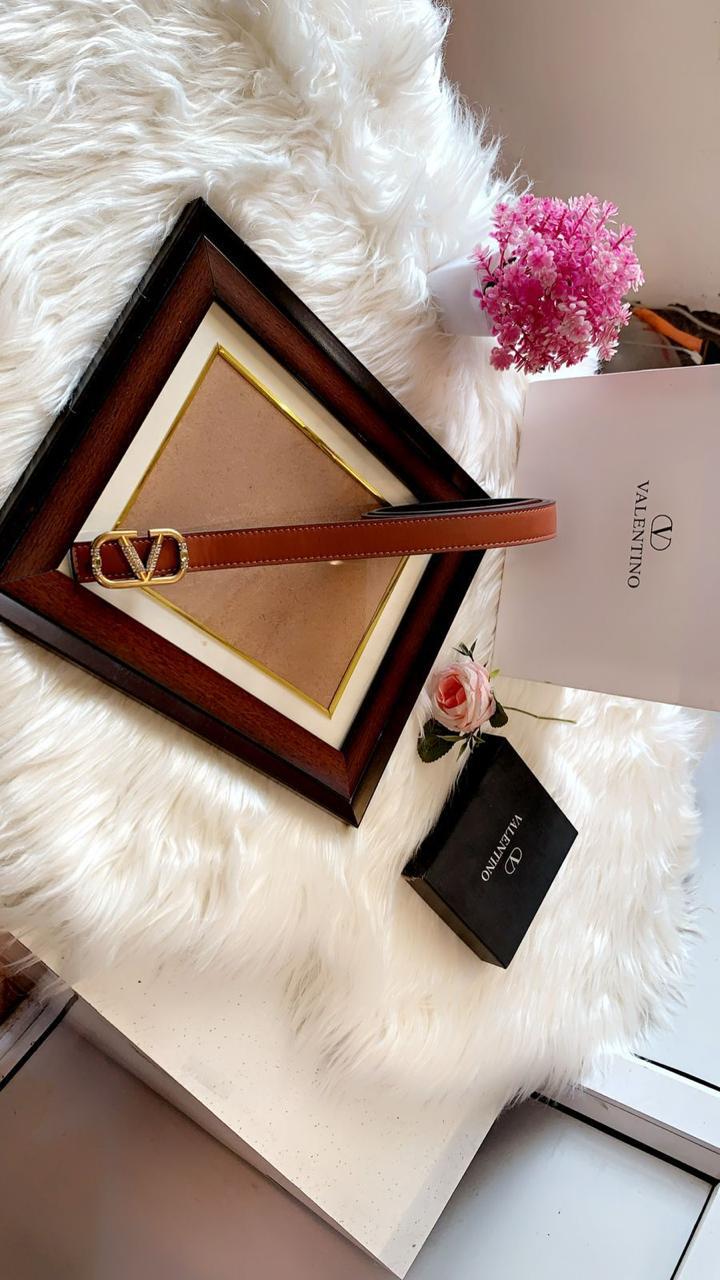 Luxury Designer-Style Leather Belt with Statement Buckle