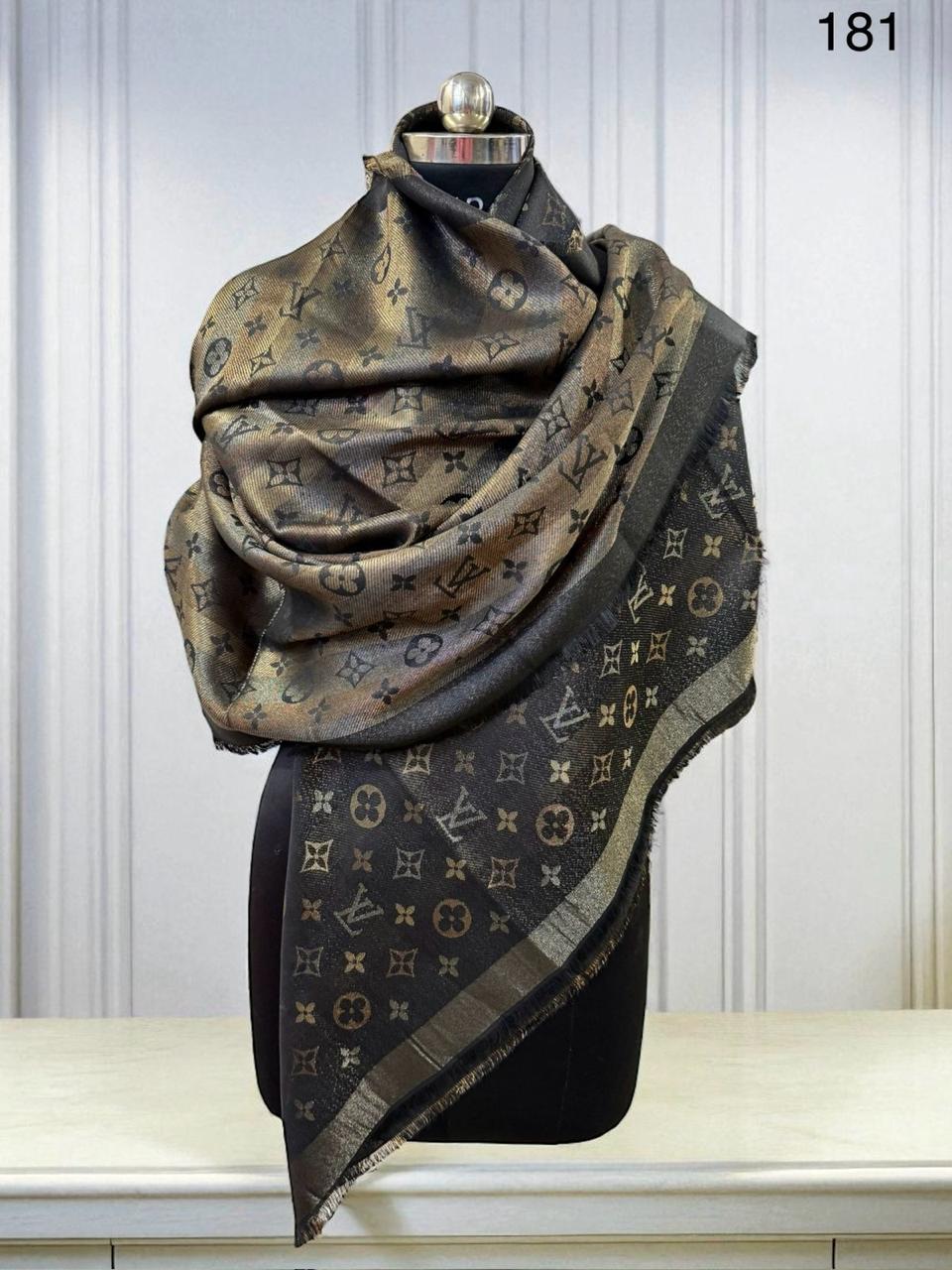 Luxury-Inspired Monogram Winter Shawl