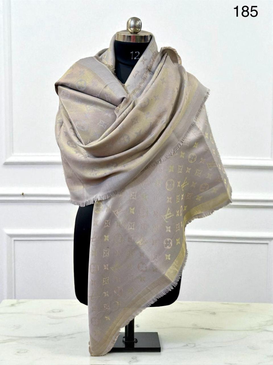 Luxury-Inspired Monogram Winter Shawl