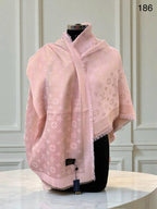 Luxury-Inspired Monogram Winter Shawl