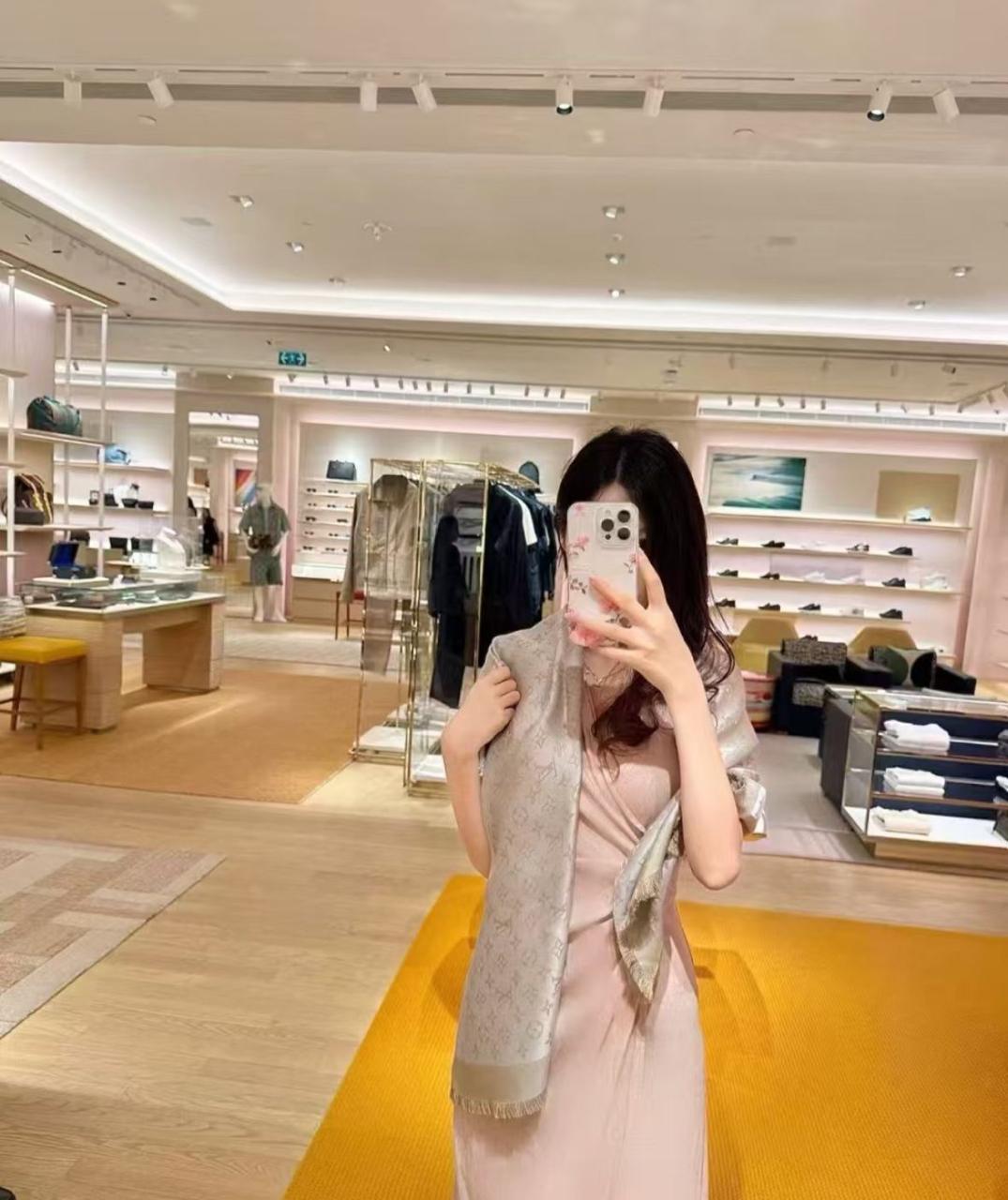 Luxury-Inspired Monogram Winter Shawl