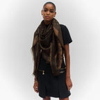 Luxury-Inspired Monogram Winter Shawl