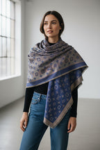 Luxury-Inspired Monogram Winter Shawl
