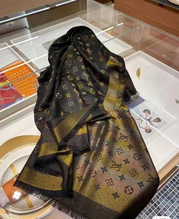 Luxury-Inspired Monogram Winter Shawl