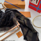 Luxury-Inspired Monogram Winter Shawl