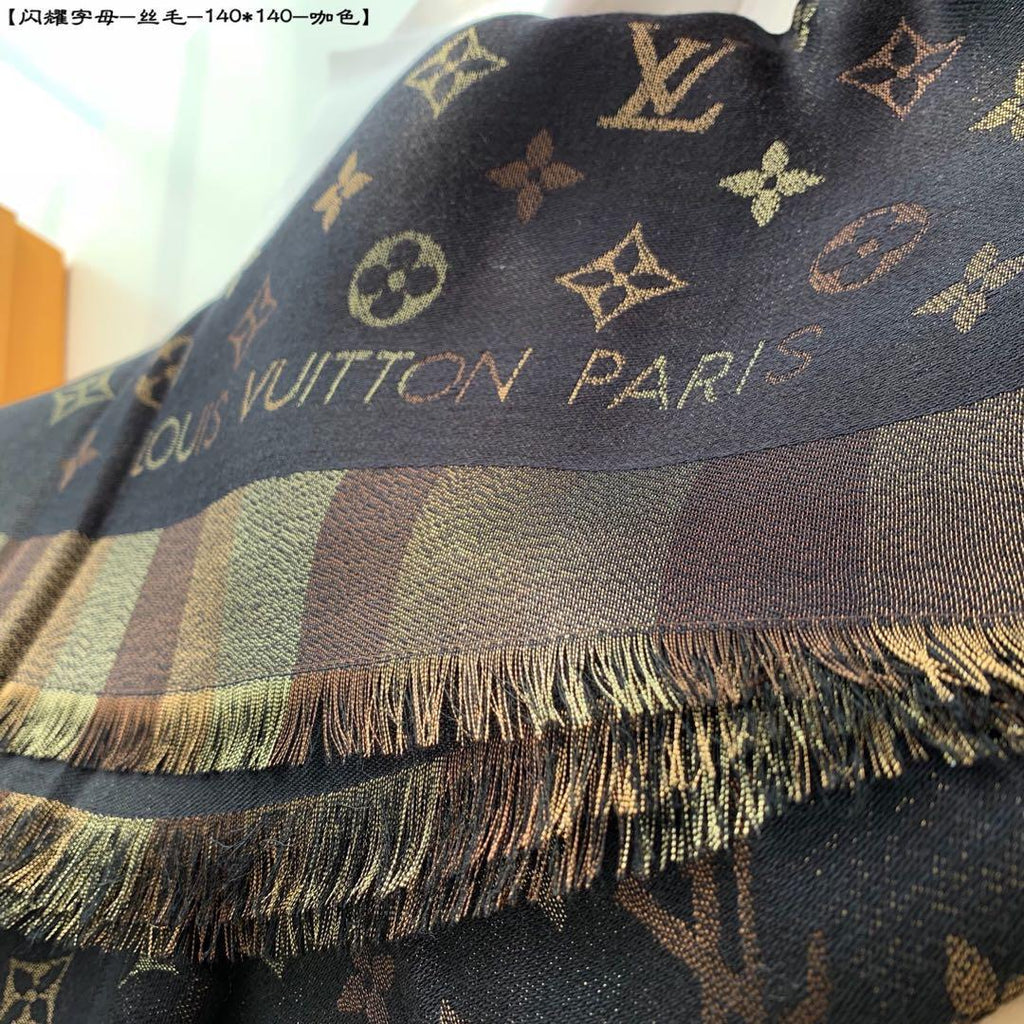 Luxury-Inspired Monogram Winter Shawl