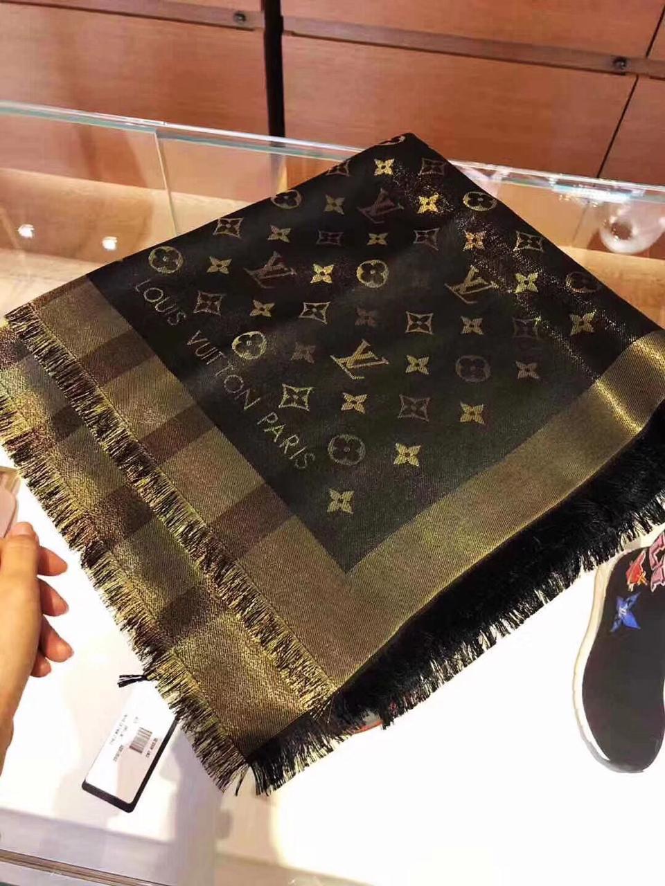 Luxury-Inspired Monogram Winter Shawl