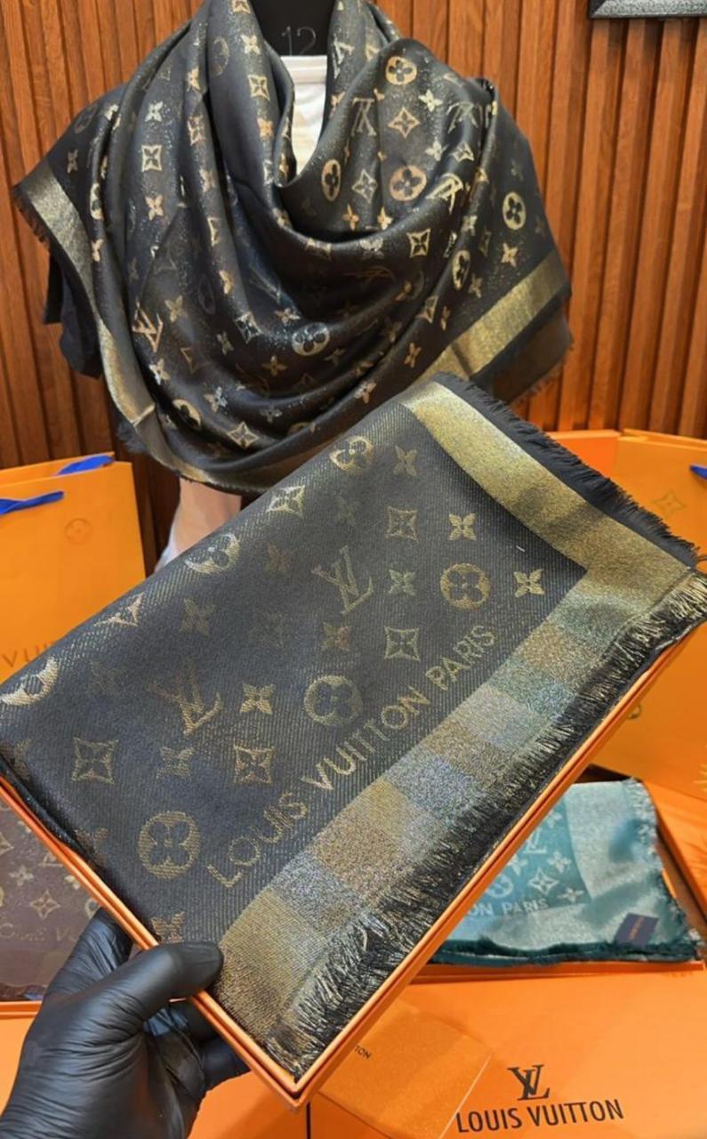 Luxury-Inspired Monogram Winter Shawl