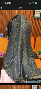 Luxury-Inspired Monogram Winter Shawl