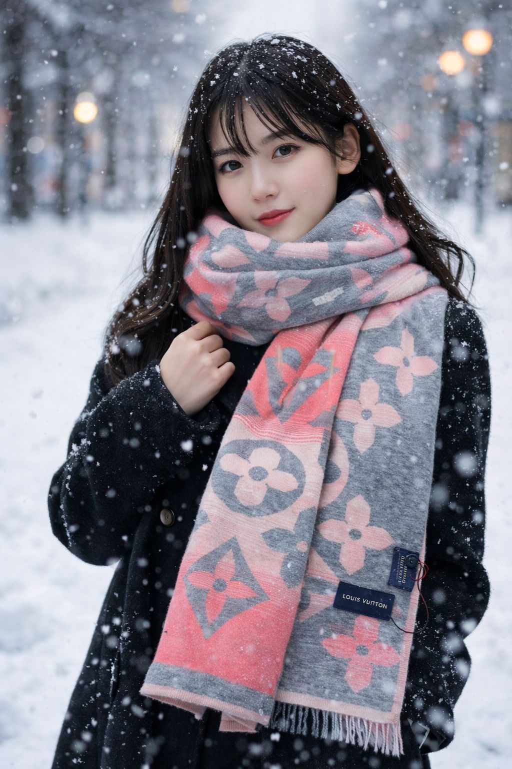 Printed Winter Wrap for Men & Women | Warm Soft Knit Scarf