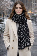 Luxury Monogram Style Winter Stole for Men & Women