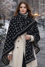 Luxury Monogram Style Winter Stole for Men & Women