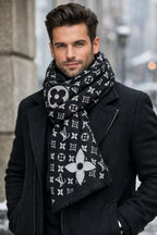 Unisex Designer Monogram Stole – Premium Winter Fashion Wrap