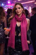 Elegant Monogram Pattern Soft Wrap Scarf for Women