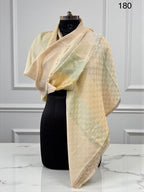 Luxury Patterned Winter Scarf with Fringe Finish