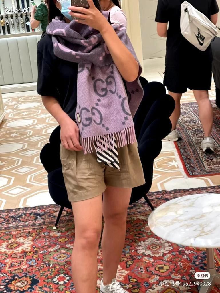 Luxury Monogram Pattern Winter Shawl