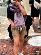 Luxury Monogram Pattern Winter Shawl