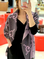 Luxury Monogram Pattern Winter Shawl