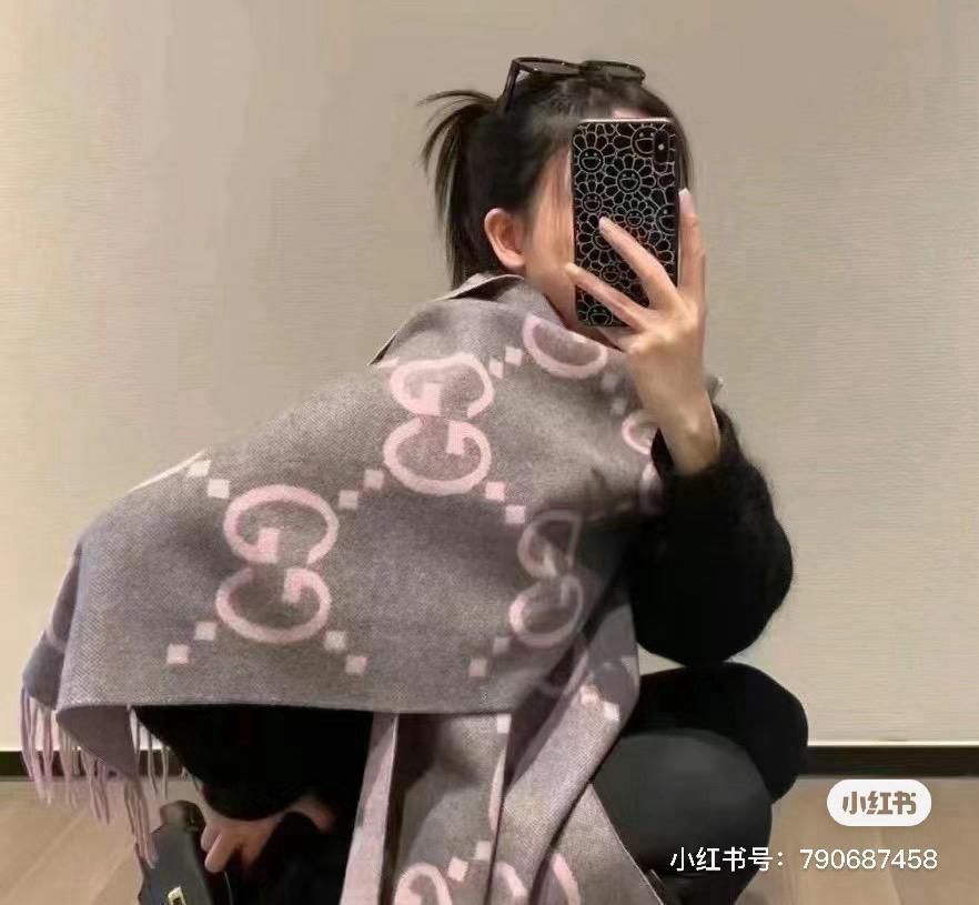 Luxury Monogram Pattern Winter Shawl