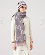 Luxury Monogram Pattern Winter Shawl