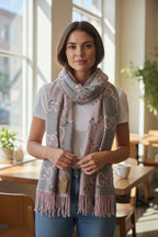 Luxury Monogram Pattern Winter Shawl