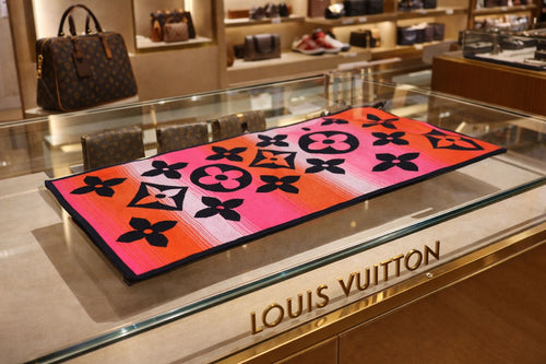 Bold Monogram Style Winter Scarf with Gradient Finish