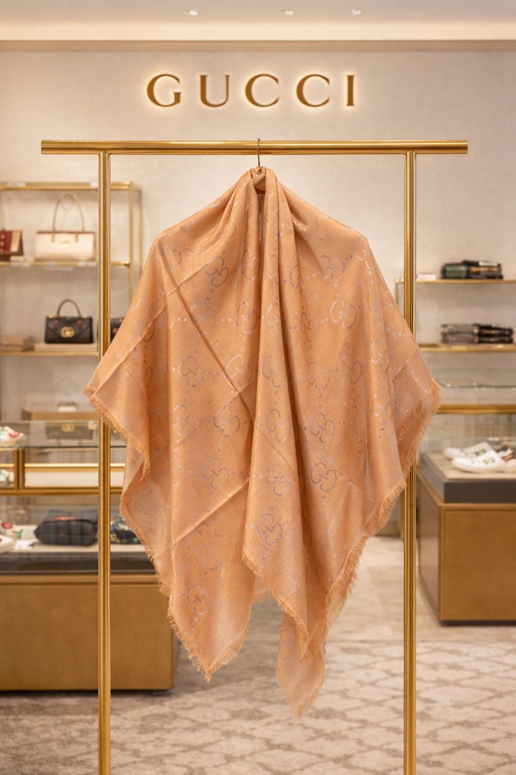 Elegant Jacquard Finish Soft Winter Stole