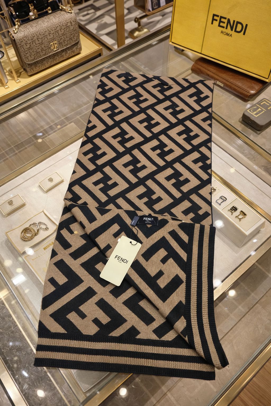 Premium Geometric Knit Winter Scarf for Men & Women