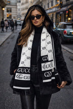 Luxury Monogram Pattern Winter Muffler for Men & Women