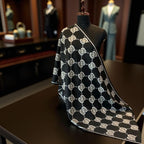 Elegant Monogram Pattern Luxury Winter Stole