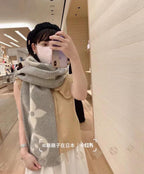 Unisex Winter Wool Blend Stole – Soft Icon Pattern Wrap