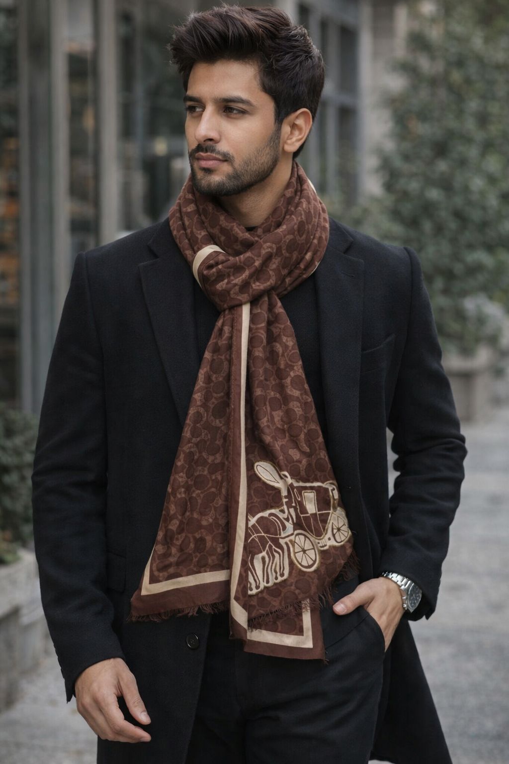 Unisex Designer Pattern Stole – Soft Summer Fashion Wrap