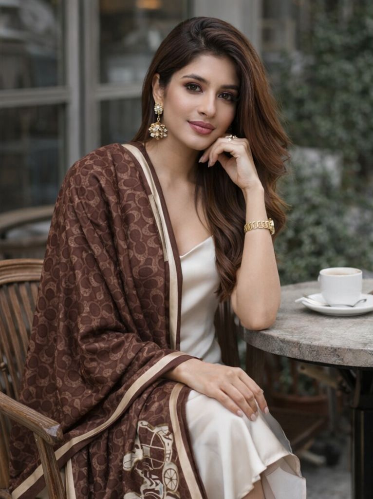 Unisex Designer Pattern Stole – Soft Winter Fashion Wrap