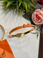 Luxury Enamel Finish Adjustable Bracelet – Elegant Gold Tone