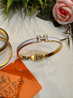 Luxury Enamel Finish Adjustable Bracelet – Elegant Gold Tone