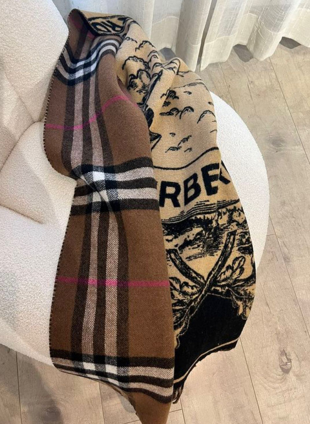 Classic Check & Heritage Print Winter Scarf – Unisex
